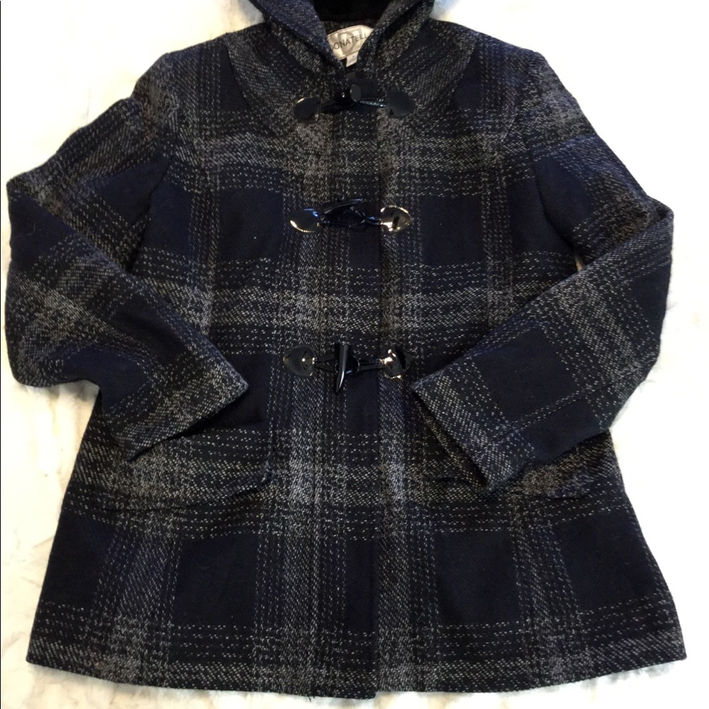 Hooded Donatella M Winter Peacoat Wool Blend